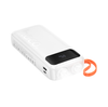 Hoco J151 Spirit 10000mAh Power Bank with 4 Built-in Cables, Dual LED Light, Fast Charging, Digital Display – White