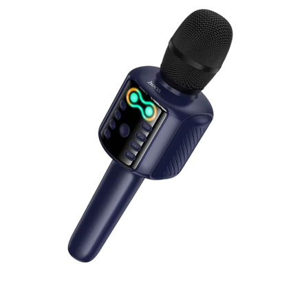 Hoco L24 Shine Bluetooth 5.4 Karaoke Microphone With 5W Speaker 1200mAh Battery Blue