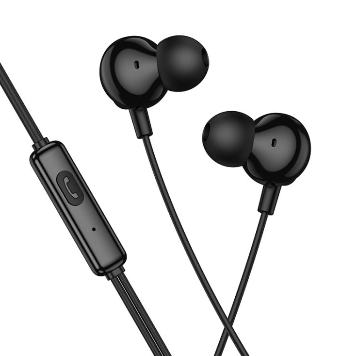 Hoco M117 Victory Type-C Digital Earphones with Microphone - Black