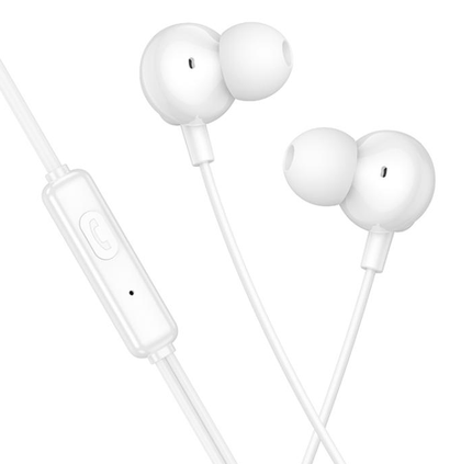 Hoco M117 Victory Type-C Digital Earphones with Microphone - White
