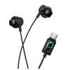 Hoco M118 Type-C Wired Earphones with Microphone 14mm Speaker 1.2m Cable - Black