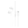 Hoco M97 Type-C Wired Earphones Stereo Bass Headphones with Microphone White