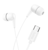 Hoco M97 Type-C Wired Earphones Stereo Bass Headphones with Microphone White