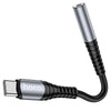 Hoco Type-C to 3.5mm Audio Converter. Compatible with Xiaomi, OnePlus, iPad Pro/Air, Samsung, Premium Build for Tangle-Free Durability. LS33