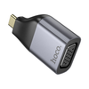 Hoco UA34 USB-C to VGA Adapter 2K 60Hz Type-C Male to VGA Female Metal Grey