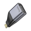 Hoco UA34 USB-C to VGA Adapter 2K 60Hz Type-C Male to VGA Female Metal Grey