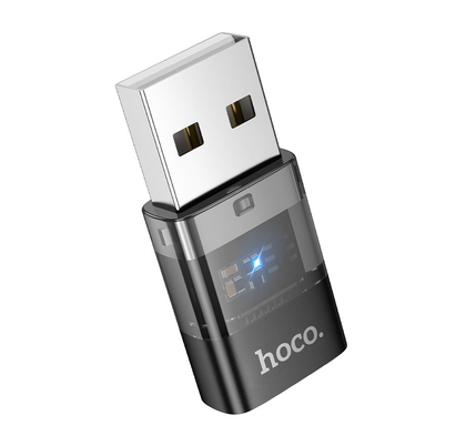 Hoco UA36C USB-A Male to USB-C Female Adapter 480Mbps USB 2.0 Charging LED Indicator