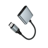 Hoco UPA34A USB-C To Dual USB-C Digital Audio And Charging Adapter Gray