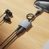 Hoco UPA34 USB-C To USB-C And 3.5mm Digital Audio Charging Adapter Gray