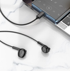 Hoco USB-C Earphones. Compatible with Xiaomi, OnePlus, iPad Pro/Air, Samsung, Premium Build for Tangle-Free Durability. Black. M123