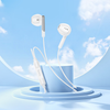 Hoco USB-C Earphones. Compatible with Xiaomi, OnePlus, iPad Pro/Air, Samsung, Premium Build for Tangle-Free Durability. White. M123