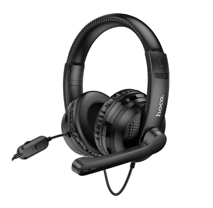 Hoco W103 Magic Tour Wired Gaming Headset With Omni-Directional Microphone USB / 3.5mm - Black
