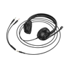 Hoco W112 Pure Business Wired Call Center Headset with 3.5mm AUX & USB-A, Omnidirectional Mic, 40mm Speakers, Lightweight Black