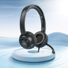Hoco W112 Pure Business Wired Call Center Headset with 3.5mm AUX & USB-A, Omnidirectional Mic, 40mm Speakers, Lightweight Black