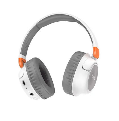 Hoco W43 Wireless Bluetooth 5.3 Stereo Headphones 25H Playtime TF AUX MP3 White.