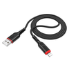 Hoco X59 Victory USB-A to iPhone 5 to 14 Charging Data Cable 3M Black