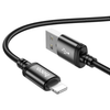 Hoco X89 USB-A to iPhone 2.4A Fast Charging & Data Braided Cable for iPhone 5–14. 1M, Black