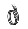 Hoco X89 USB-A to iPhone 2.4A Fast Charging & Data Braided Cable for iPhone 5–14. 1M, Black