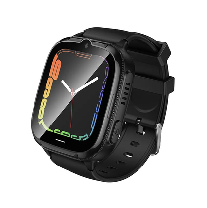 Hoco Y106 Kids 4G Smartwatch Phone – GPS Tracker, Video Call, SOS, IPX7 Waterproof, 1.83" HD Screen, Black.