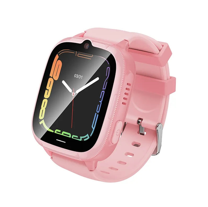 Hoco Y106 Kids 4G Smartwatch Phone – GPS Tracker, Video Call, SOS, IPX7 Waterproof, 1.83" HD Screen, Pink.