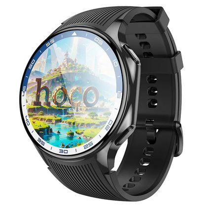 Hoco Y24 Smart Watch AMOLED Bluetooth Calling IP67 Waterproof Fitness Tracker Black.