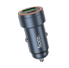 Hoco Z57A Glorious 30W PD/QC3.0 Metal Car Charger – Gold, Dual USB & Type-C Fast Charge