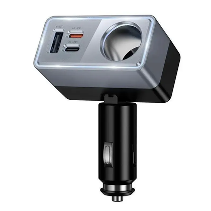 Hoco Z65A Smart Car Charger 165W Max PD QC 2x USB-C USB-A Black