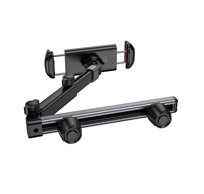 Hoco headrest holder for iPad phone tablet. In car device clamp attach tablet to back of car seat. H69. Black.