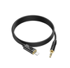 Hoco iPhone to 3.5mm Cable. Connect iPhone 5-14 to Speakers, Cars. 1m, Silicone, Aluminium. Superior Lossless Audio, Stylish Design. UPA30. Black
