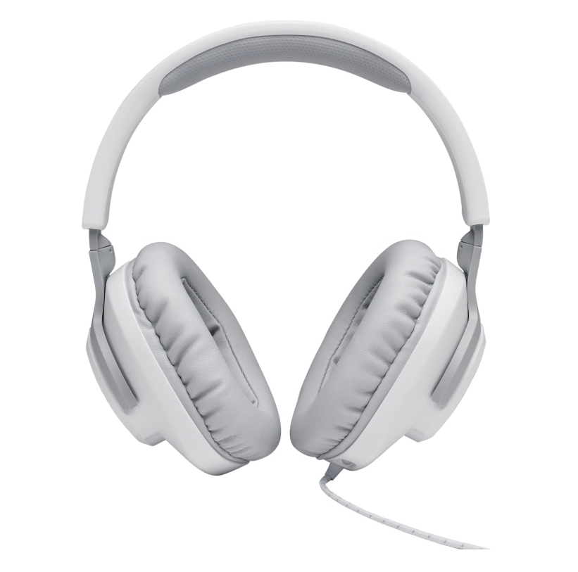 JBL Quantum 100 Wired Gaming Headset with Boom Mic, Memory Foam, 3.5mm Multi-Platform Compatible – PC, PS5, Xbox, Switch, White