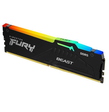 Kingston FURY Beast RGB 64GB DDR5 Memory Kit. 2 x 32GB. DIMM 288-pin. PC5-48000 unbuffered