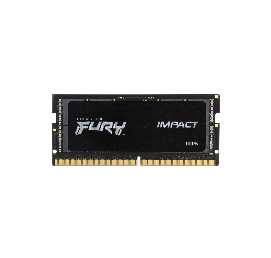 Kingston FURY Impact, DDR5, 16GB, Computer RAM Memory, SO DIMM 262 pin, 5600 MHz, PC5, 44800, CL40, 1.1 V, unbuffered, on, die ECC