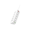 LDNIO SC10610 Power Strip 2500W 10 Socket 5 USB-A & 1 USB-C PD QC3.0 Fast Charging UK Plug