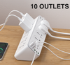 LDNIO SC10610 Power Strip 2500W 10 Socket 5 USB-A & 1 USB-C PD QC3.0 Fast Charging UK Plug
