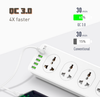 LDNIO SC10610 Power Strip 2500W 10 Socket 5 USB-A & 1 USB-C PD QC3.0 Fast Charging UK Plug