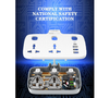 Ldnio SC2413 short Extension Cord IE UK Worldwide Plug 3 USB 1 USB-C ports PD QC3 Power Strip Wire Power Socket Laptop android ipad iphone Fast Charge