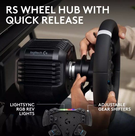 Logitech G RS50 System Racing Wheel (941-000267) – Direct Drive, TRUEFORCE, 8Nm Torque, USB Wired, PC/PS5/PS4/Xbox Series X|S/Xbox One