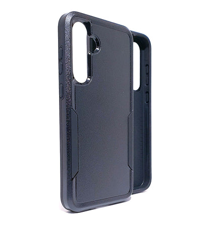 Samsung A36 / A37 / A56 5G Symmetry Hard Phone Case. Black armor, Anti drop, shockproof, rugged and protective.