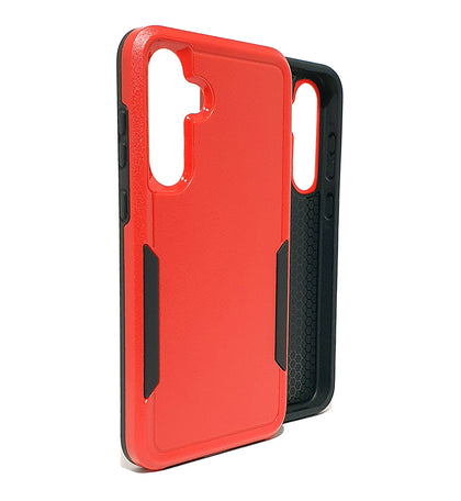 Samsung A36 / A37 / A56 5G Symmetry Hard Phone Case. Red armor, Anti drop, shockproof, rugged and protective.