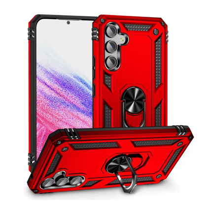 Samsung A15 4G/5G phone case red ring armor anti drop shockproof rugged protective.