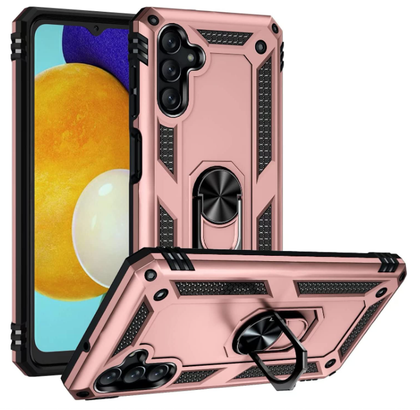 Samsung A15 4G/5G phone case rose gold ring armor anti drop shockproof rugged protective.