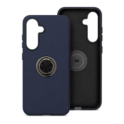 Samsung A36 / A37 / A56 Phone Case with Ring Holder & Kickstand. Magnetic Shockproof Anti-Drop Cover. Blue