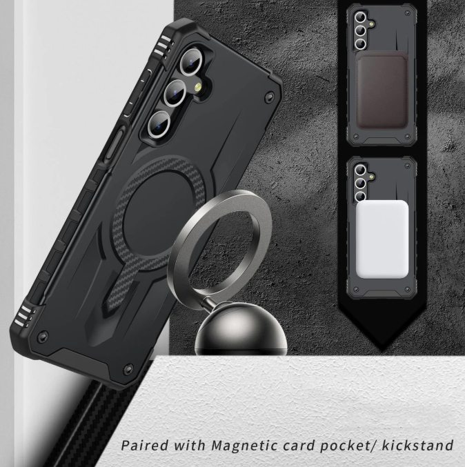 Samsung A36 / A37 / A56 5G phone case black. Magnetic, Magsafe, Armor, Anti-Drop, Shockproof, Rugged, Protective.