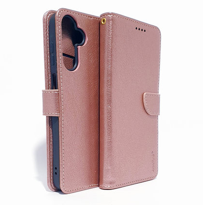 Samsung A36 / A37 / A56 5G phone case wallet cover flip anti drop anti slip shockproof rose gold pink.