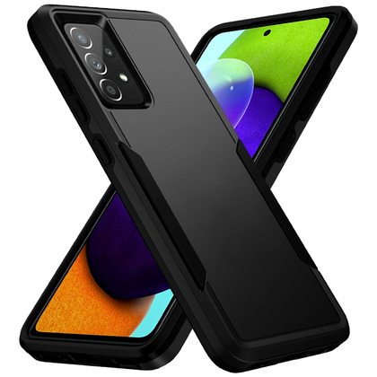 Samsung A52/52s Symmetry Hard Phone Case. Black armor, Anti drop, shockproof, rugged and protective.