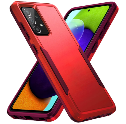 Samsung A52/52s Symmetry Hard Phone Case. Red armor, Anti drop, shockproof, rugged and protective.