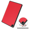 Samsung Galaxy Tab A9+ and A11+ Case Red. 3 Fold Smart Leather TPU Cover with Auto Sleep/Wake & Stand