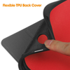 Samsung Galaxy Tab A9+ and A11+ Case Red. 3 Fold Smart Leather TPU Cover with Auto Sleep/Wake & Stand