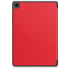 Samsung Galaxy Tab A9+ and A11+ Case Red. 3 Fold Smart Leather TPU Cover with Auto Sleep/Wake & Stand