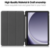 Samsung Galaxy Tab A9+ and A11+ Case black. 3 Fold Smart Leather TPU Cover with Auto Sleep/Wake & Stand
